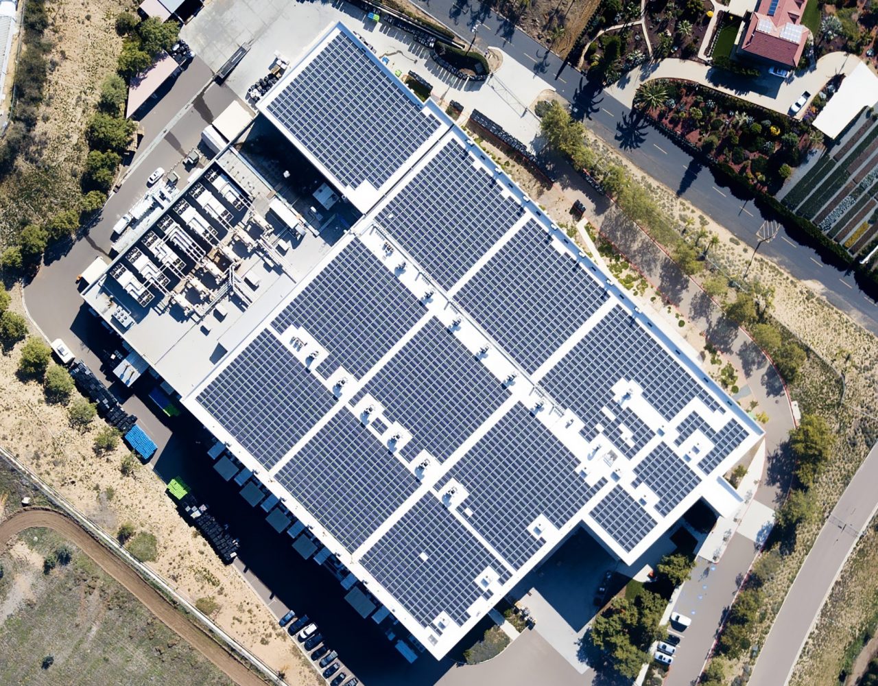 Top View Hokto Kinoko Commercial Solar - San Diego County, San Marcos, CA