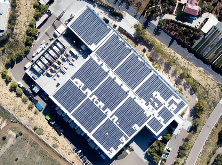 Top View Hokto Kinoko Commercial Solar - San Diego County, San Marcos, CA