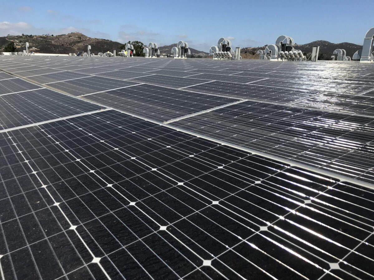 Close-up - Hokto Kinoko Commercial Solar - San Marcos, CA