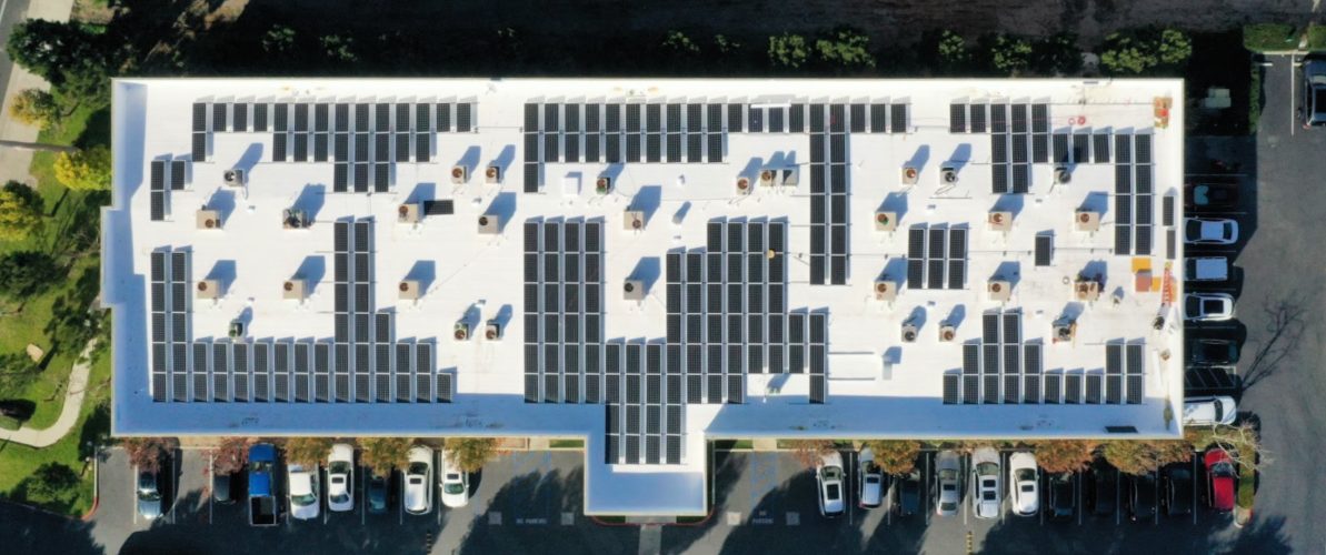 Top View - Largo Concrete Commercial Rooftop Solar - Irvine, CA