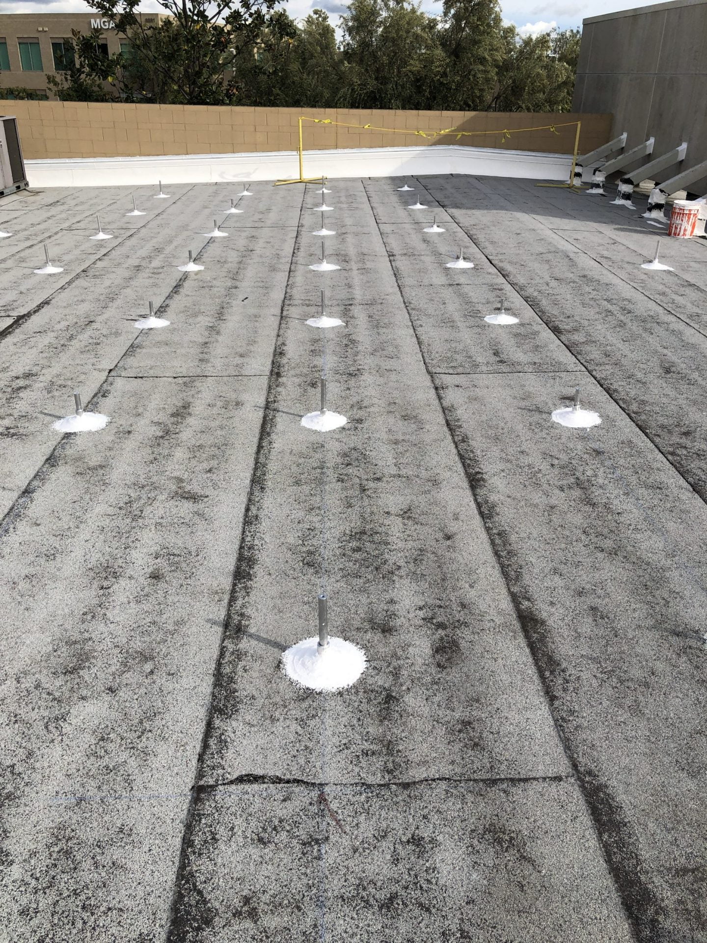 Mid-Construction Rooftop Penetrations for Solar Racking and Mounting Mid-Construction Rooftop Penetrations - Tice Gardner & Fujimoto Commercial Solar - Irvine, CA