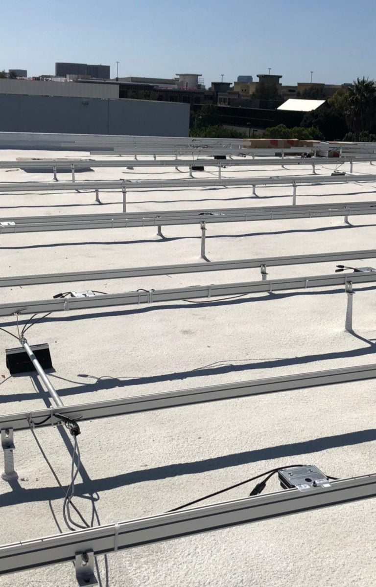 Mid-Construction - Rooftop Solar Racking System