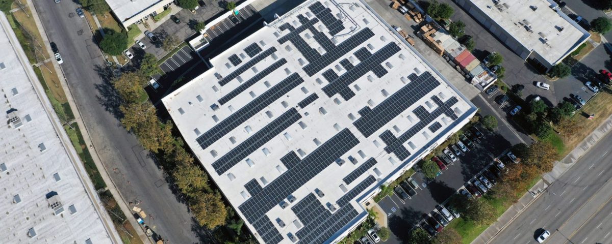 Top View - Orange County Industrial Plastics Rooftop Commercial Solar - Anaheim, CA