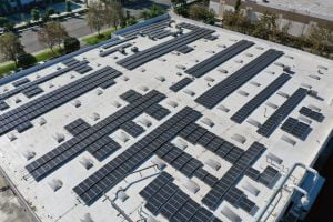 Rear - Orange County Industrial Plastics Rooftop Commercial Solar - Anaheim, CA