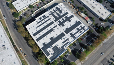 Top View - Orange County Industrial Plastics Commercial Solar - Anaheim, CA