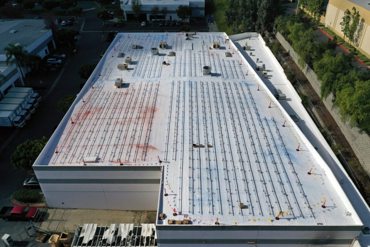 Mid-Construction Nubs Plastics Commercial Solar - Vista, CA