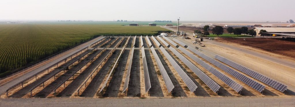 Side view - K&M Visser Dairy Agricultural Solar - Pixley, California