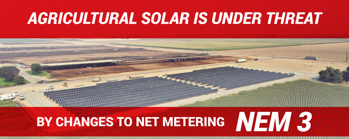 Argicultural Solar is Under Threat by Changes to Net Energy Metering (NEM 3)