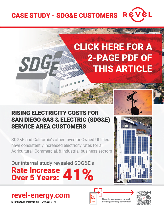 Electricity Costs Case Study San Diego Gas & Electric (SDGE)