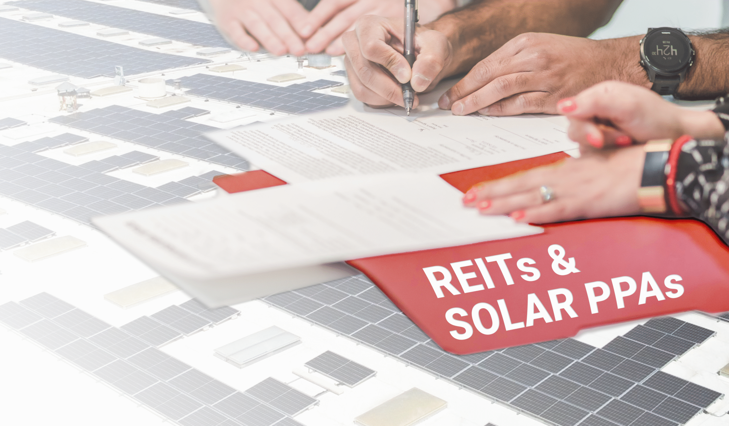 Real Estate Investment Trusts REITs and Solar PPAs Revel Energy commercial solar Power Purchase agreement graphic