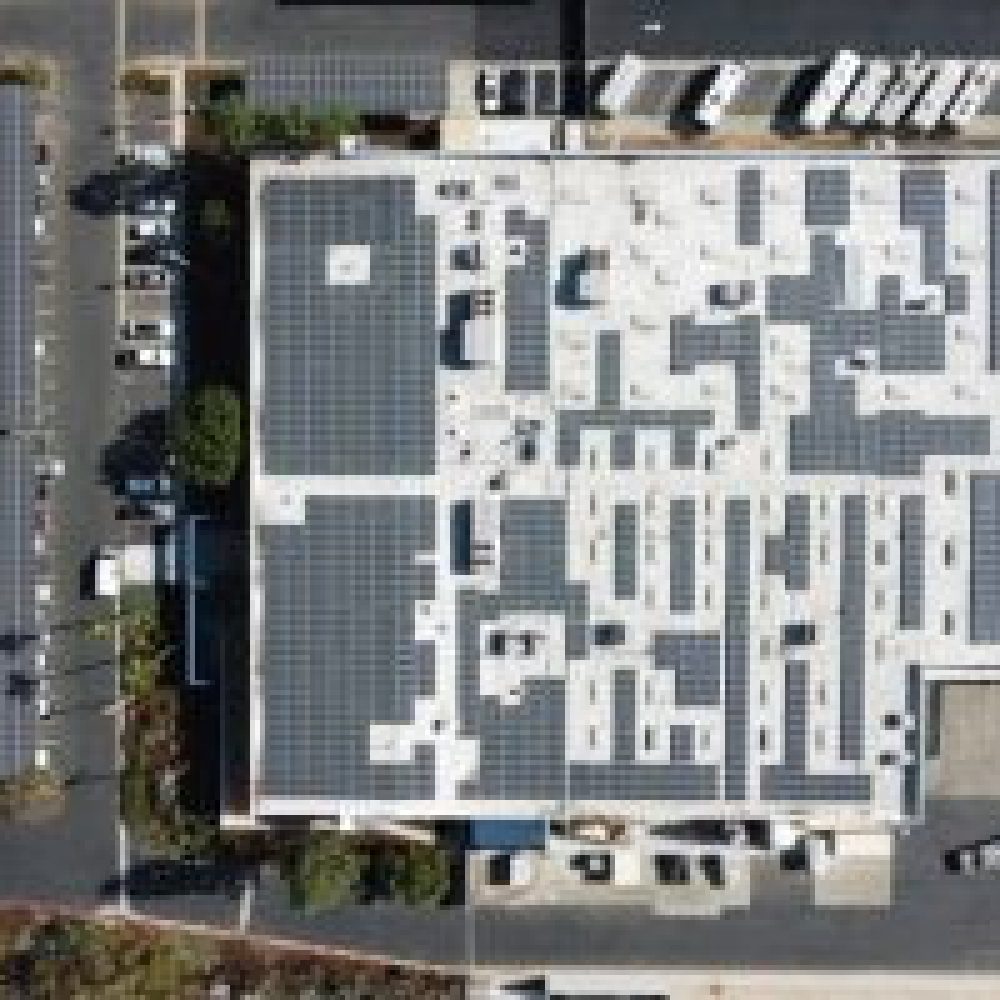 Top View - Caran Precision Manufacturing Commercial Industrial Solar - Brea, California